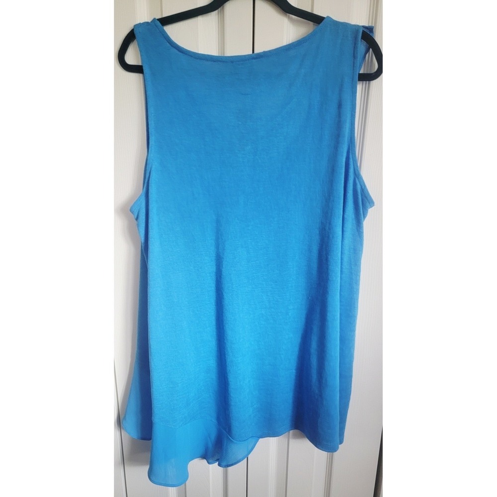 Avenue 18/20 Ruffle Tank Top 1X Sleeveless Casual Blouse Flirty NWT RV $49 - Picture 6 of 12
